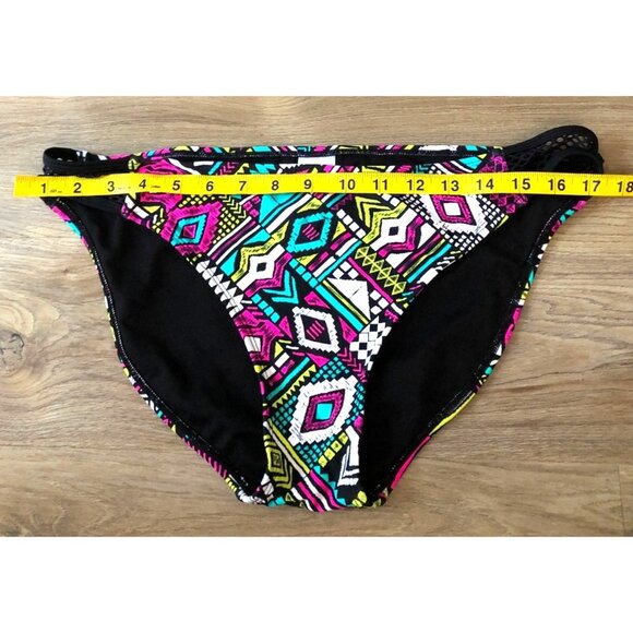 Xhilaration Womens Aztec Print Bikini Bottom XL Black/Multicolor - Picture 4 of 6